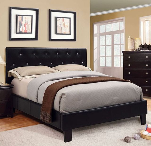 Furniture of America® Velen Black Eastern King Platform Bed-3