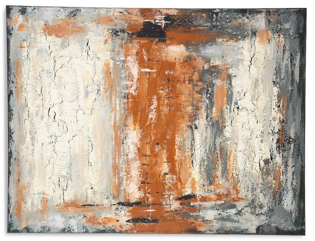 Signature Design by Ashley® Carmely Gray/Orange/White Wall Art-4