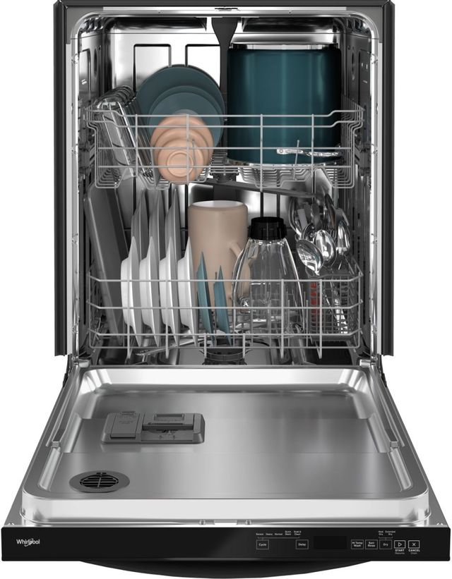 Whirlpool® 24" Black Built In Dishwasher with AI Intelligent Wash and Tall Top Rack-2
