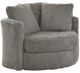 Furniture of America® Cochrane Gray Swivel Accent Chair-0