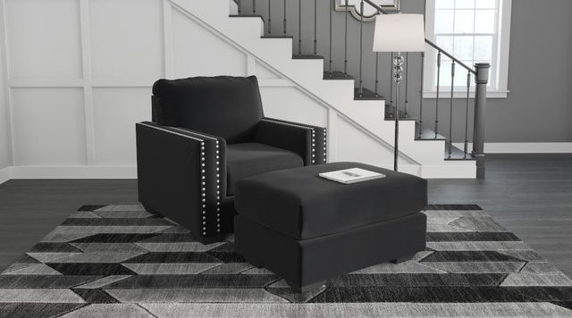 Signature Design by Ashley® Gleston 2-Piece Onyx Chair and Ottoman Set-3