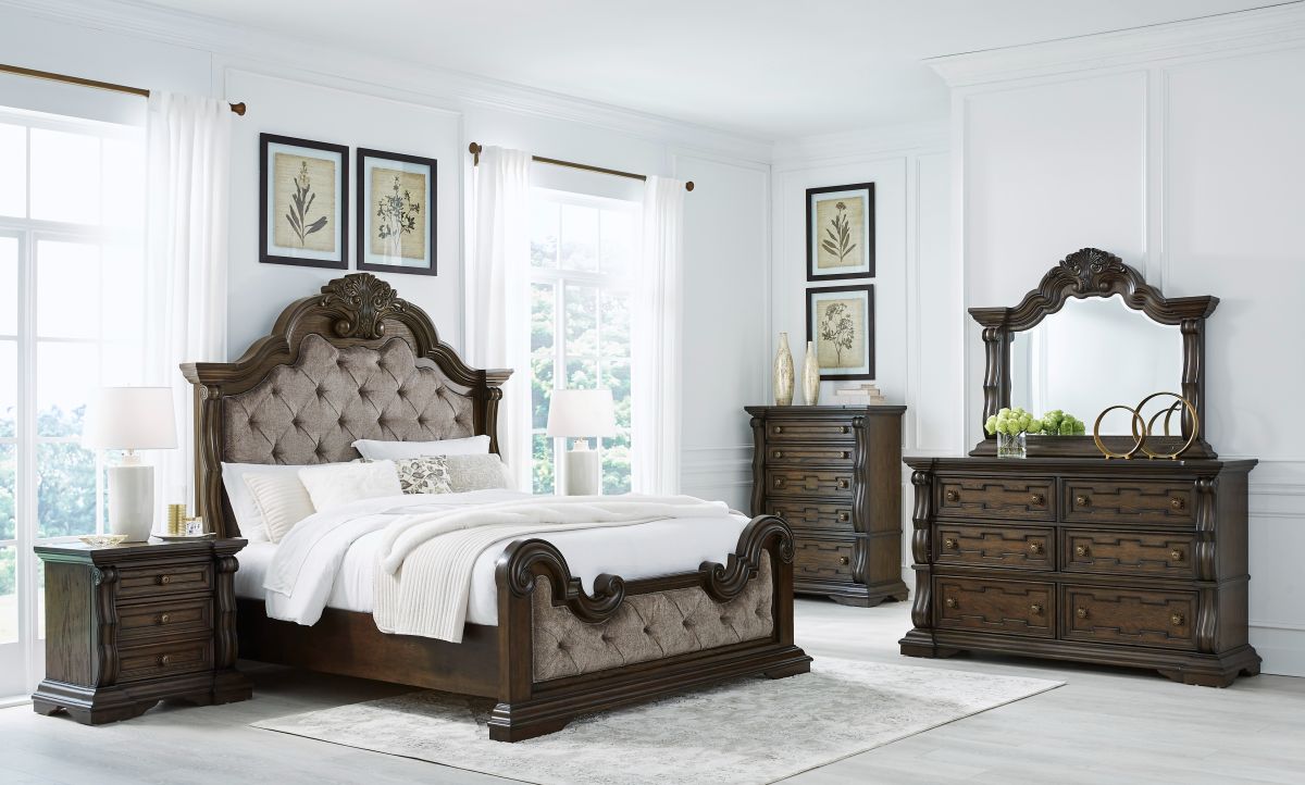 Signature Design by Ashley® Maylee 4-Piece Dark Brown King