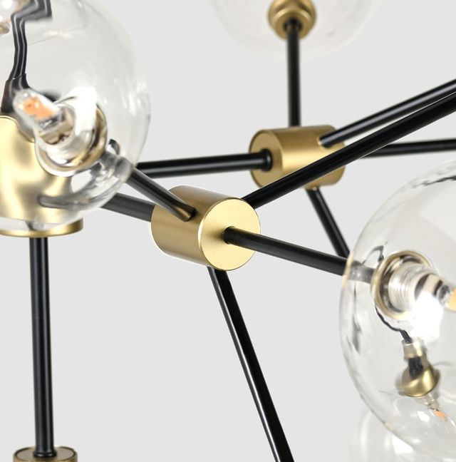 Classic Home Phoenix Black/Gold Chandelier-1