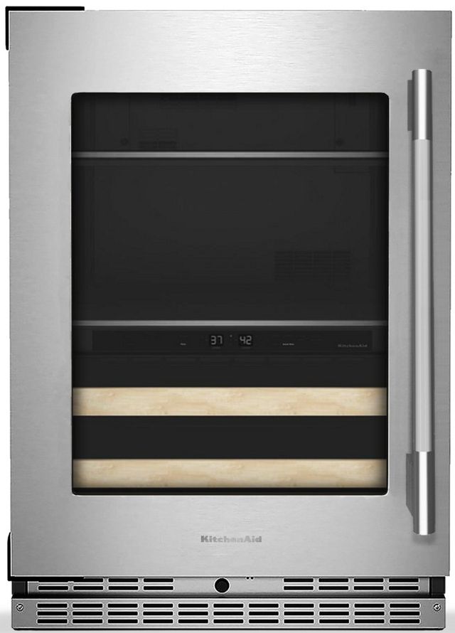 KitchenAid® 24" 4.8 Cu. Ft. PrintShield™ Stainless Steel Beverage Center -0