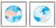 Olliix by Urban Habitat Abstract Groove 2 Piece Multi Framed and Matted Wall Art Set-0
