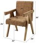 ACME Furniture Zoey 2-Piece Chocolate/Oak Arm Chair Set-2
