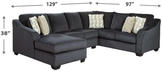 Signature Design by Ashley® Eltmann 3-Piece Slate Left-Arm Facing Sectional and Chaise-2