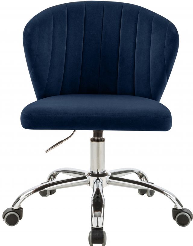 Meridian Furniture Finley Navy Velvet Office Chair-2