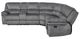 Homelegance® Muirfield 3-Piece Gray Manual Reclining Sectional with Left Console-4
