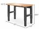 Gladiator® Hammered Granite 4' Adjustable Height Hardwood Workbench with Black Metal Legs-2