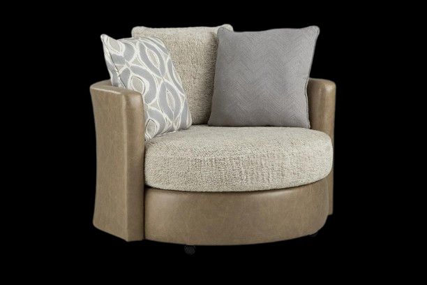Inspired Home 355 Mysa B Oatmeal Swivel Chair-0