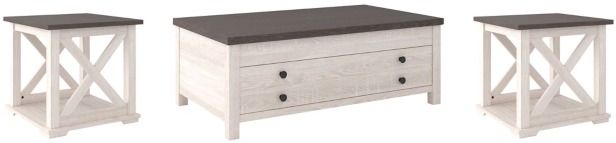 Signature Design by Ashley® Dorrinson 3-Piece Two-tone Living Room Table Set-0