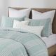 Olliix by INK+IVY Kara Aqua Full/Queen Cotton Jacquard Comforter Set-5