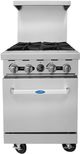 Atosa® CookRite 24'' Stainless Steel Commercial Freestanding Gas Range-0