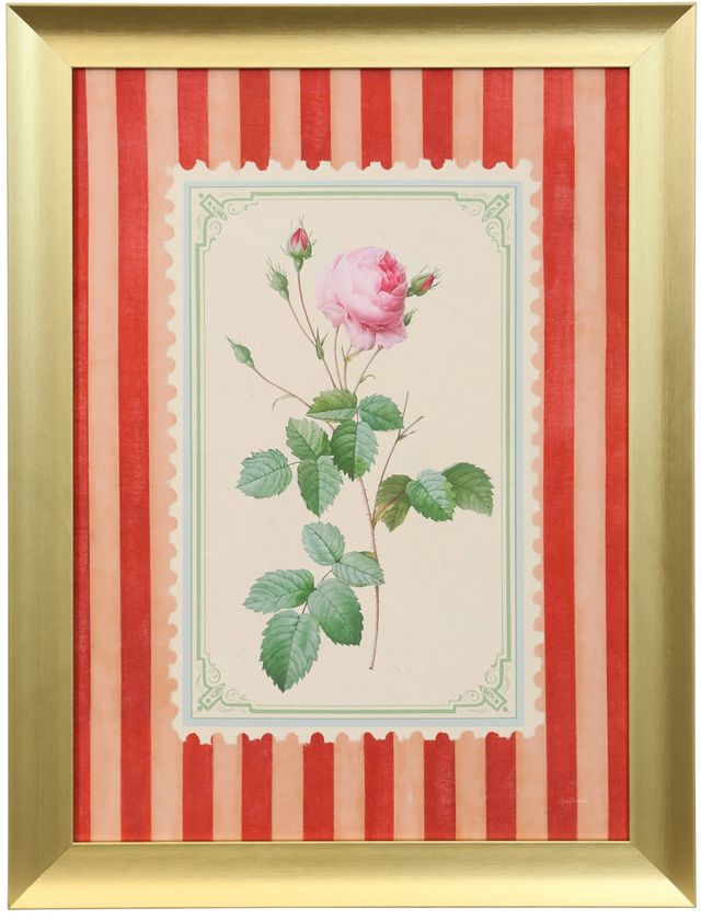 Stylecraft Tamara Day Vintage Striped Flowers I Wall Art-0