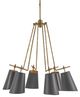 Currey & Company Jean-Louis Old Brass/Marbella Black/Contemporary Gold Leaf Chandelier-0