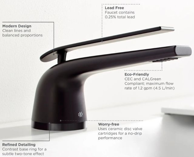 DXV Modulus Polished Chrome Single Handle Bathroom Faucet with Lever Handle-3