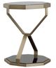 Century® Compositions Black Drinks Table with Satin Brass Base-0