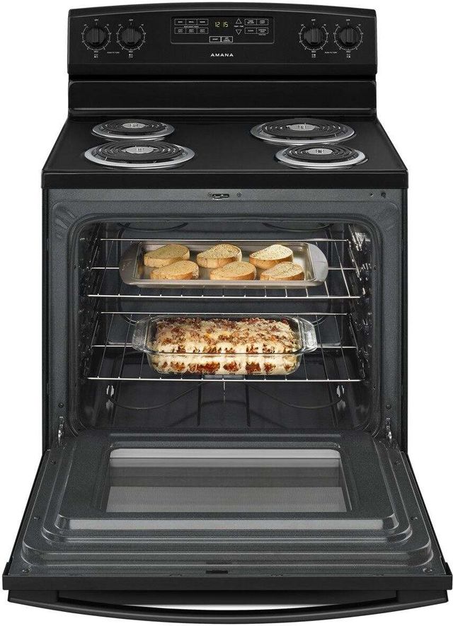 Amana® 30" Black Freestanding Electric Range-2