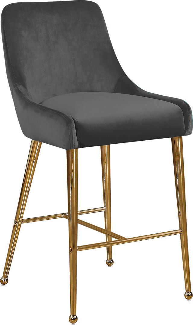 Meridian Furniture Owen Gray Velvet Counter Stool-0