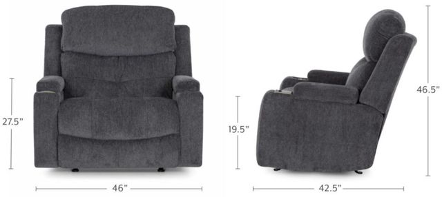 Franklin™ Arlington Seeley Sand Chair and a Half Power Recliner-2