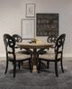Riverside Furniture Mix-N-Match Rubbed Black Scroll Back Upholstered Dining Side Chair-1