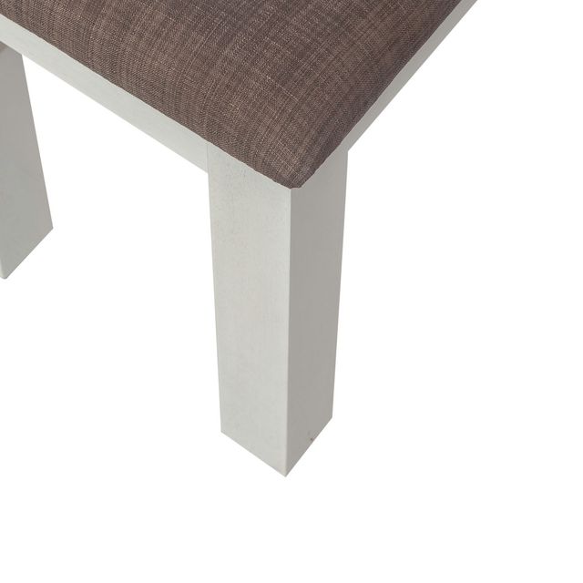 Liberty Furniture Brook Bay Gray/Textured White Upholstered Dining Bench-4