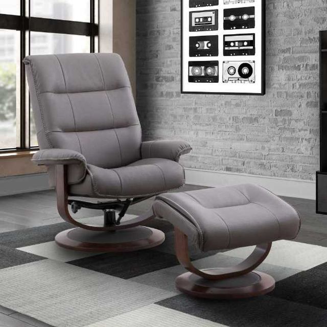 Parker House® Knight 2-Piece Haze Swivel Chair and Ottoman Set-1