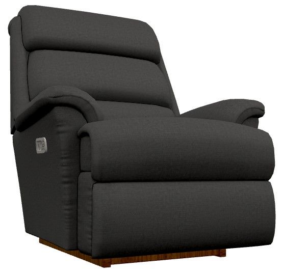 La-Z-Boy® Astor Charcoal Power Rocking Recliner with Headrest-0
