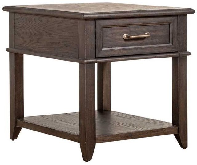 Liberty Furniture Mill Creek Peppercorn End Table-0