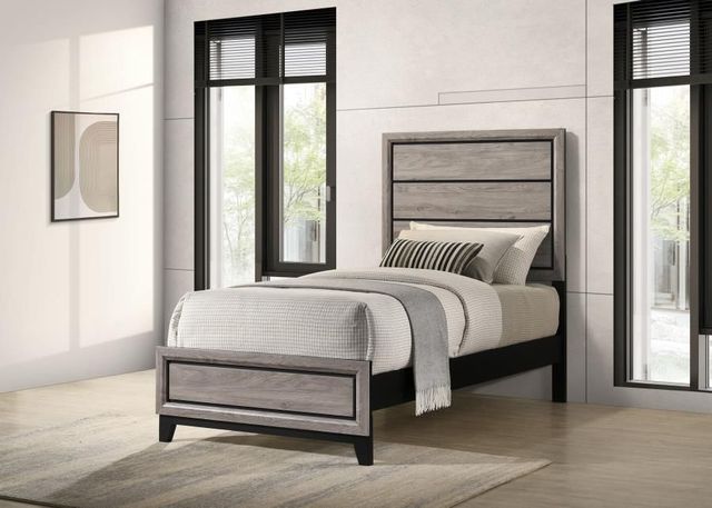 Coaster® Valen Light Taupe Youth Twin Panel Bed-1