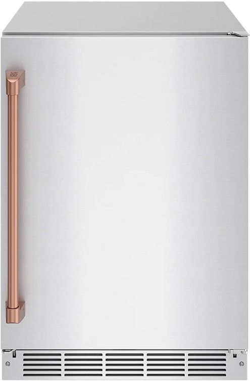 Thor Kitchen Gordon Ramsay Collection 24” 5 Cu. Ft. Stainless Steel Built-In Undercounter Outdoor Beverage Cooler with Rose Gold Handle-4