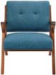 Olliix by INK+IVY Blue/Pecan Rocket Lounge Chair-0