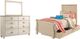 Signature Design by Ashley® Willowton 2-Piece Whitewash Twin Panel Bed Set-0