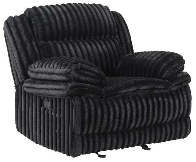 Homelegance® Goodland Black Manual Glider Reclining Chair-0