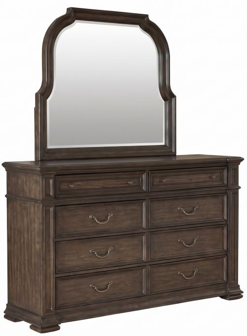 Liberty Furniture Provence Park 4-Piece Chateau Brown/Cream Queen Bedroom Set-2