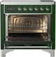 Ilve® Majestic III 36" Emerald Green Pro Style Induction Range with Solid Door and Chrome Trim-1