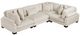 Homelegance® Traverse 4-Piece Beige Modular Sectional-0