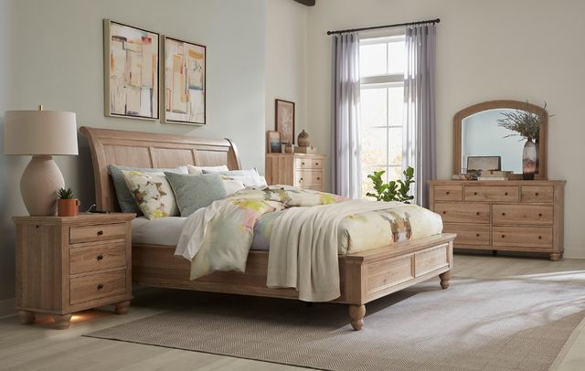 aspenhome® Cambridge Modern Khaki California King Sleigh Bed-1