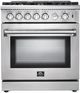 FORNO® Alta Qualita 30" Stainless Steel Freestanding Natural Gas Range-0