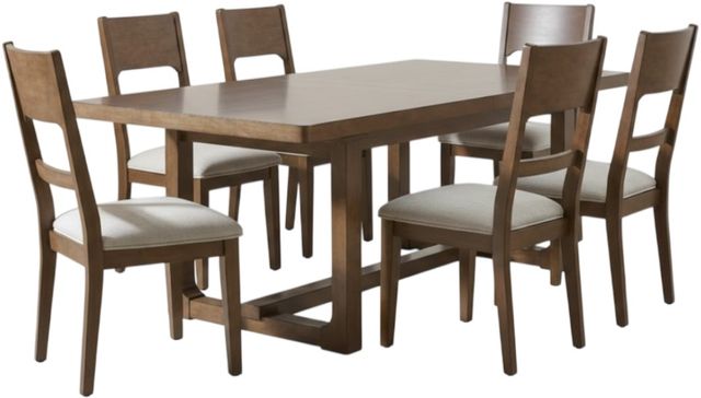 Liberty Furniture Harmony 7-Piece Brownstone/Oatmeal Dining Set-0