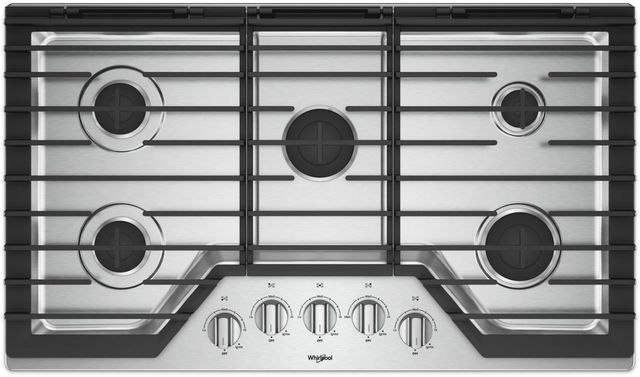 Clearance Whirlpool® 36" Stainless Steel Gas Cooktop-0