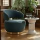 TOV Furniture Austin Dark Teal Swivel Accent Chair-1