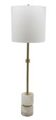 A & B Home Ipori Alabaster and Metal Buffet Lamp-0