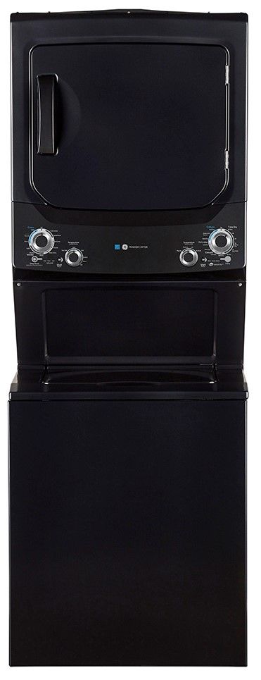 GE® Unitized Spacemaker 4.5 Cu. Ft. Washer, 5.9 Cu. Ft. Dryer Diamond Grey Stack Laundry