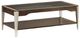 Michael Amini® Roxbury Park Glass Top Cocktail Table with Slate Base-0