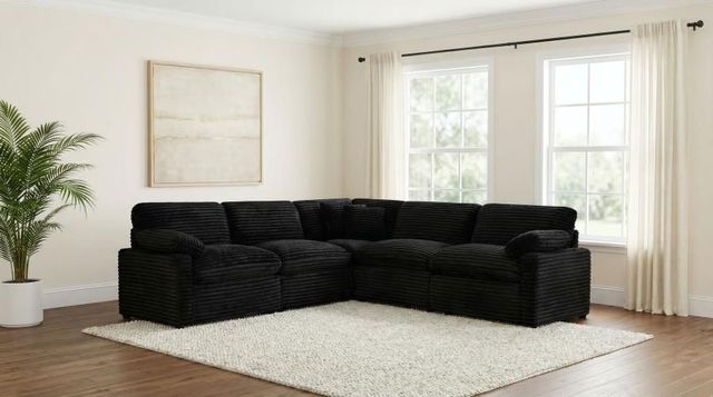 Coaster® Collins 5-Piece Black Modular Power Reclining Sectional-2