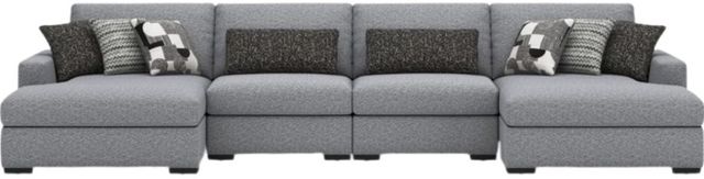 Benchcraft® Bealton 4-Piece Pepper/Salt U-Shape Sectional and Double Chaise-1
