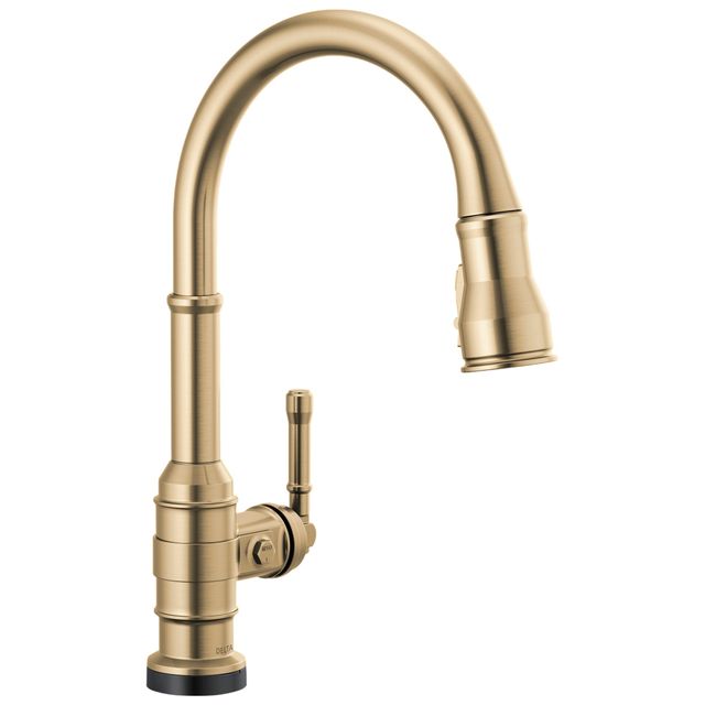 Delta Broderick® Champagne Bronze Touch2O® Technology Kitchen Faucet Champagne Bronze with Touchless Technology-0