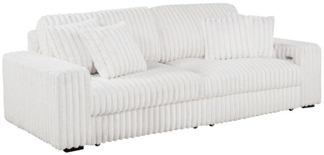 Coaster® Jacana Ivory Corduroy Upholstered Dual Power Chaise Sofa-1